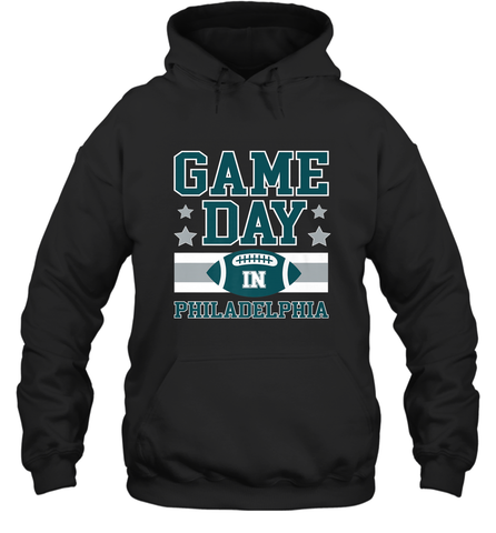 NFL Philadelphia Philly Game Day Football Home Team Hooded Sweatshirt Hooded Sweatshirt / Black / S Hooded Sweatshirt - FordPhuMy