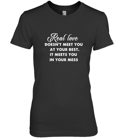 Real love funny quotes for valentine Women's Premium T-Shirt Women's Premium T-Shirt / Black / XS Women's Premium T-Shirt - FordPhuMy