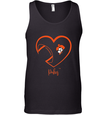 Oklahoma State Cowboys Football Inside Heart Team Men's Tank Top Men's Tank Top / Black / XS Men's Tank Top - FordPhuMy