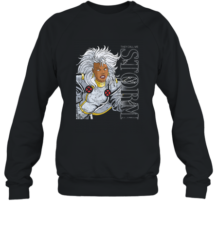 Marvel X Men They Call Me Storm 90s Retro Crewneck Sweatshirt Crewneck Sweatshirt / Black / S Crewneck Sweatshirt - FordPhuMy