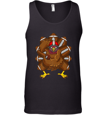 Cool Turkey Football Feathers Funny Thanksgiving Sports Men's Tank Top Men's Tank Top / Black / XS Men's Tank Top - FordPhuMy