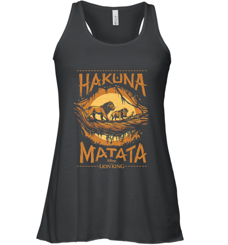 Disney The Lion King Live Action Hakuna Matata Sunset Poster Women's Racerback Tank Women's Racerback Tank / Black / XS Women's Racerback Tank - FordPhuMy
