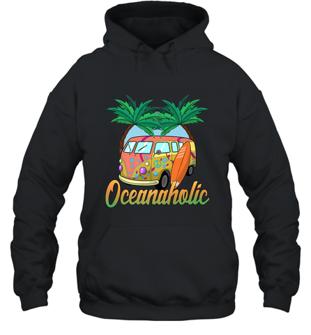 Retro Surfer Love Surfing Beach Party Tropical Vacay Hooded Sweatshirt Hooded Sweatshirt / Black / S Hooded Sweatshirt - FordPhuMy