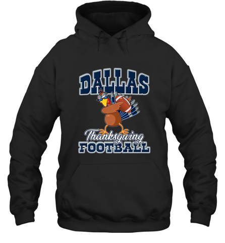 Dallas Thanksgiving Day Funny Turkey Playing Texas Football Premium T Shirt Hooded Sweatshirt Hooded Sweatshirt / Black / S Hooded Sweatshirt - FordPhuMy