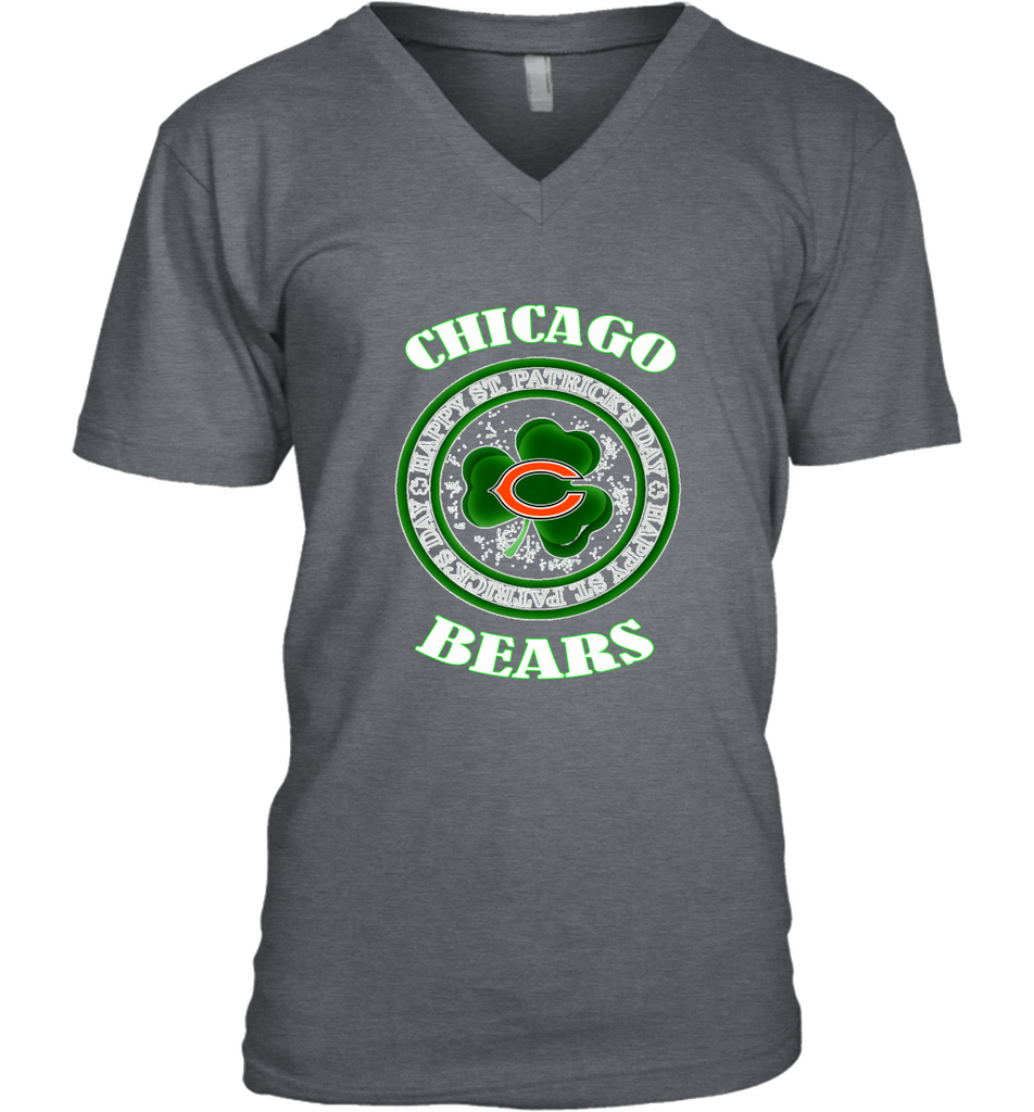 NFL Chicagi Bears Logo Happy St Patrick's Day Men's V-Neck