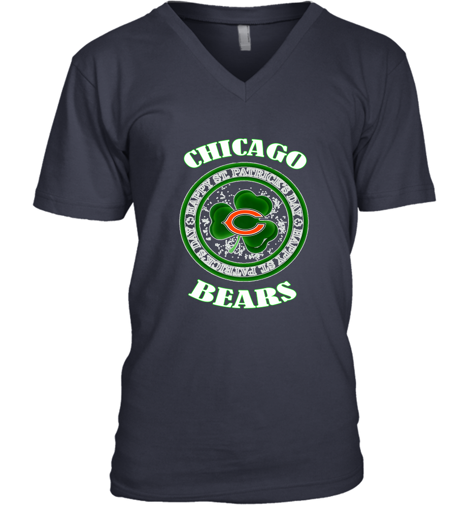 NFL Chicagi Bears Logo Happy St Patrick's Day Men's V-Neck