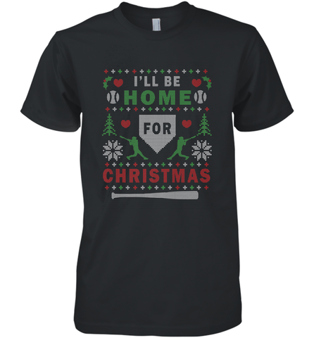 Premium Baseball Ugly Christmas Sweater Pattern Men's Premium T-Shirt Men's Premium T-Shirt / Black / XS Men's Premium T-Shirt - FordPhuMy