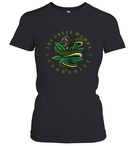 The Green Mamba, Cannabist, Weed Grower Pot Smoker Women's T-Shirt Women's T-Shirt / Black / S Women's T-Shirt - FordPhuMy