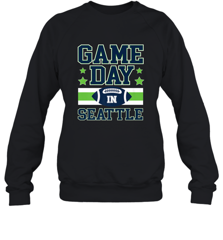 NFL Seattle Wa. Game Day Football Home Team Crewneck Sweatshirt Crewneck Sweatshirt / Black / S Crewneck Sweatshirt - FordPhuMy