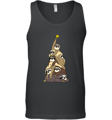 Merry Christmas Merry Slothmas Sloth Christmas Tree Xmas Men's Tank Top Men's Tank Top / Black / XS Men's Tank Top - FordPhuMy