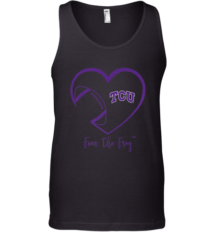 TCU Horned Frogs Football Inside Heart Team Men's Tank Top Men's Tank Top / Black / XS Men's Tank Top - FordPhuMy