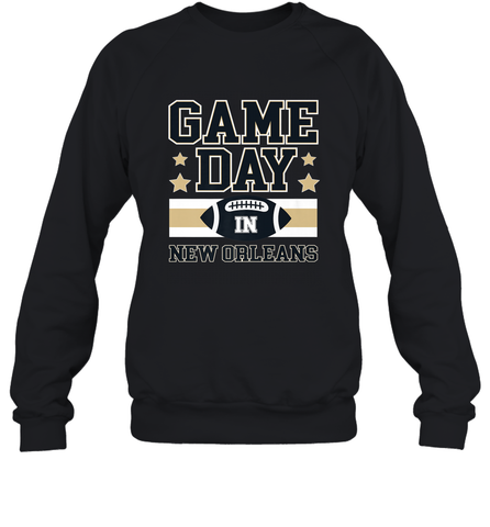 NFL New Orleans La. Game Day Football Home Team Crewneck Sweatshirt Crewneck Sweatshirt / Black / S Crewneck Sweatshirt - FordPhuMy