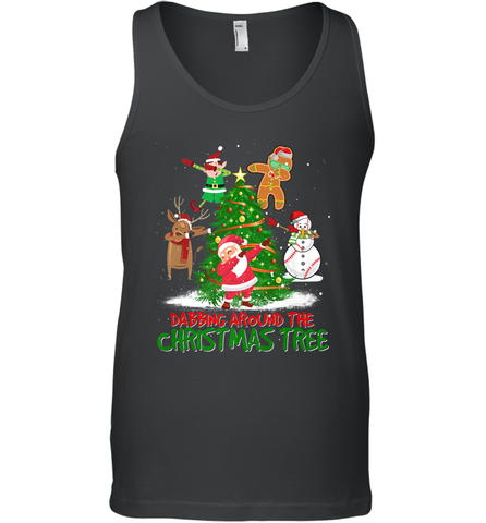 Dabbing Around Christmas Tree Baseball Snowman Santa Men's Tank Top Men's Tank Top / Black / XS Men's Tank Top - FordPhuMy
