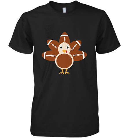 Funny Football Turkey Fall Thanksgiving Football Men's Premium T-Shirt Men's Premium T-Shirt / Black / XS Men's Premium T-Shirt - FordPhuMy