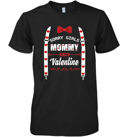 Funny Valentine's Day Bow Tie Present For Your Boys, Son Men's Premium T-Shirt Men's Premium T-Shirt / Black / XS Men's Premium T-Shirt - FordPhuMy