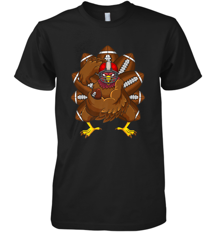 Cool Turkey Football Feathers Funny Thanksgiving Sports Men's Premium T-Shirt Men's Premium T-Shirt / Black / XS Men's Premium T-Shirt - FordPhuMy