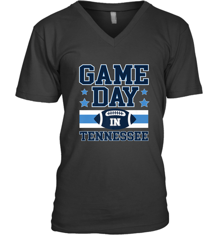 NFL Tennessee Game Day Football Home Team Men's V-Neck Men's V-Neck / Black / S Men's V-Neck - FordPhuMy