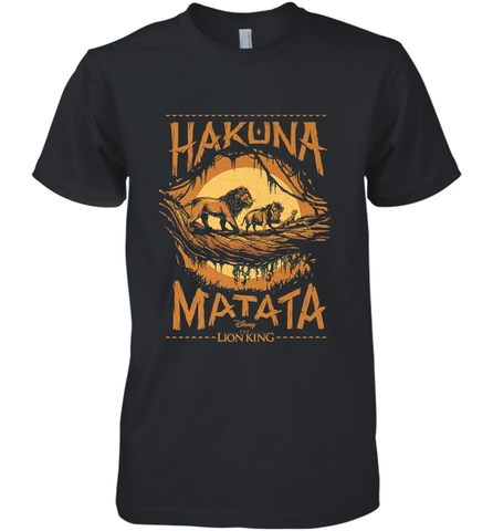 Disney The Lion King Live Action Hakuna Matata Sunset Poster Men's Premium T-Shirt Men's Premium T-Shirt / Black / XS Men's Premium T-Shirt - FordPhuMy