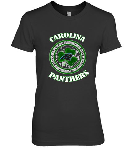 NFL Carolina Panthers Logo Happy St Patrick's Day Women's Premium T-Shirt Women's Premium T-Shirt / Black / XS Women's Premium T-Shirt - FordPhuMy