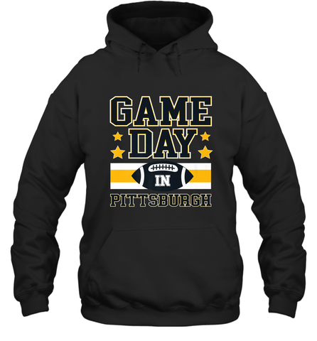 NFL Pittsburgh PA. Game Day Football Home Team Hooded Sweatshirt Hooded Sweatshirt / Black / S Hooded Sweatshirt - FordPhuMy