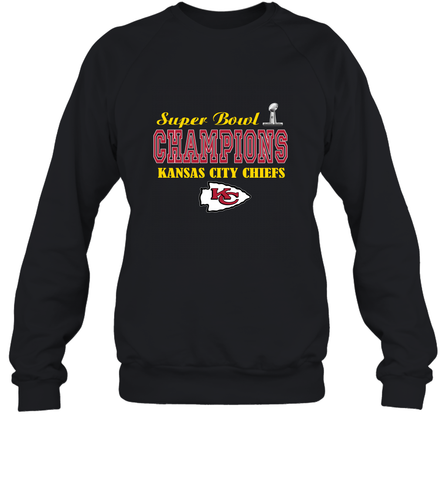 NFL super bowl Kansas City Chiefs champions Crewneck Sweatshirt Crewneck Sweatshirt / Black / S Crewneck Sweatshirt - FordPhuMy