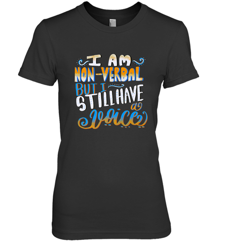 Special Needs NonVerbal Autism Awesome Women's Premium T-Shirt Women's Premium T-Shirt / Black / XS Women's Premium T-Shirt - FordPhuMy