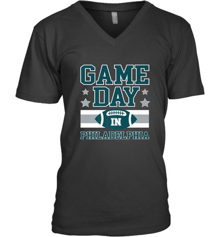 NFL Philadelphia Philly Game Day Football Home Team Men's V-Neck Men's V-Neck / Black / S Men's V-Neck - FordPhuMy