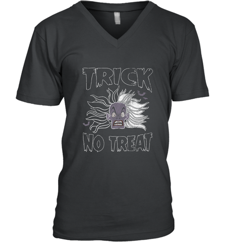 Disney Dalmatians Cruella Trick No Treat Halloween Men's V-Neck Men's V-Neck / Black / S Men's V-Neck - FordPhuMy