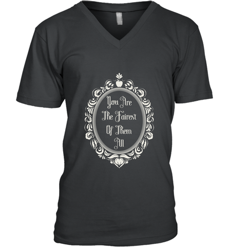 Disney Snow White You're The Fairest Mirror Men's V-Neck Men's V-Neck / Black / S Men's V-Neck - FordPhuMy