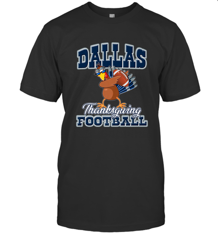 Dallas Thanksgiving Day Funny Turkey Playing Texas Football Premium T Shirt Men's T-Shirt Men's T-Shirt / Black / S Men's T-Shirt - FordPhuMy