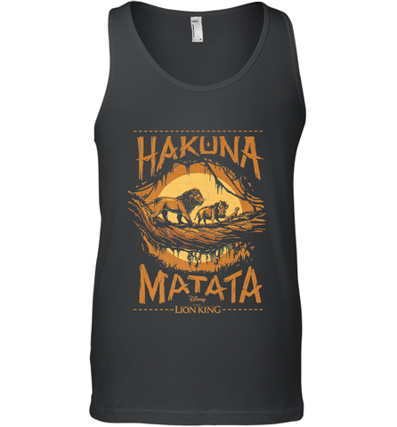 Disney The Lion King Live Action Hakuna Matata Sunset Poster Men's Tank Top Men's Tank Top / Black / XS Men's Tank Top - FordPhuMy