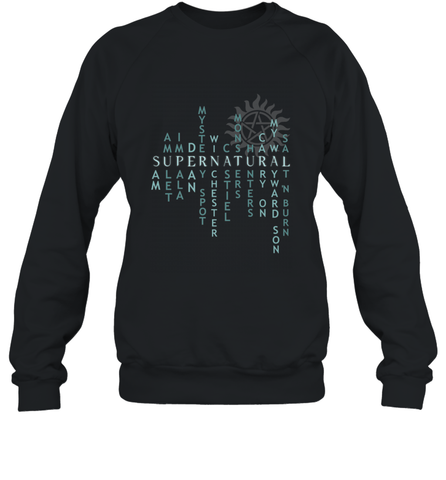 Supernatural For Men Woman Crewneck Sweatshirt Crewneck Sweatshirt / Black / S Crewneck Sweatshirt - FordPhuMy