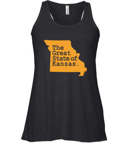 The Great State Of Kansas Women's Racerback Tank Women's Racerback Tank / Black / XS Women's Racerback Tank - FordPhuMy