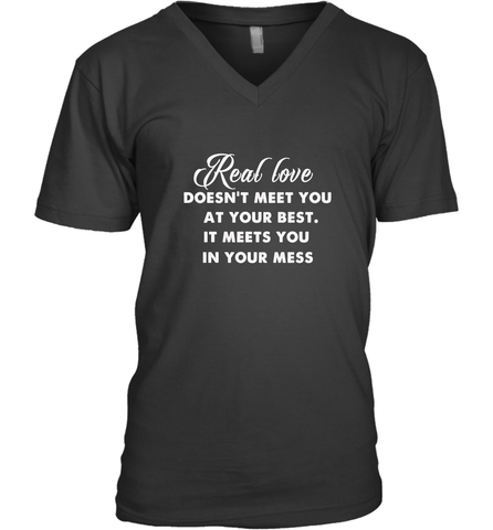 Real love funny quotes for valentine Men's V-Neck Men's V-Neck / Black / S Men's V-Neck - FordPhuMy