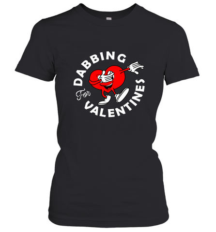 Dabbing Heart For Valentine's Day Art Graphics Heart Gift Women's T-Shirt Women's T-Shirt / Black / S Women's T-Shirt - FordPhuMy