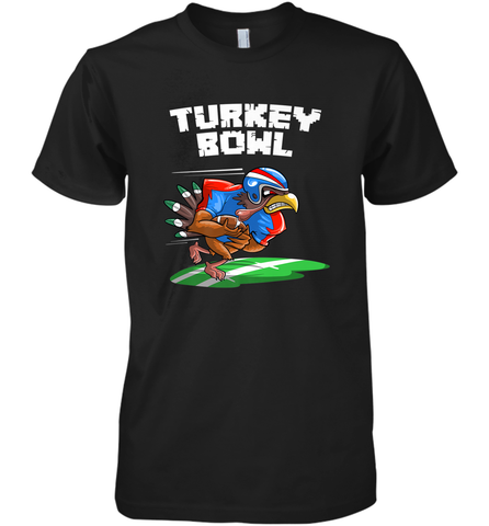 Cool Turkey Bowl _ Funny Thanksgiving Football Player Gift Men's Premium T-Shirt Men's Premium T-Shirt / Black / XS Men's Premium T-Shirt - FordPhuMy