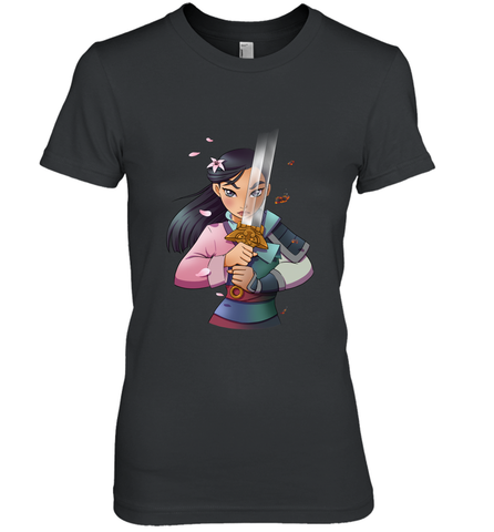 Disney Mulan Anime Half Girl Half Warrior Women's Premium T-Shirt Women's Premium T-Shirt / Black / XS Women's Premium T-Shirt - FordPhuMy