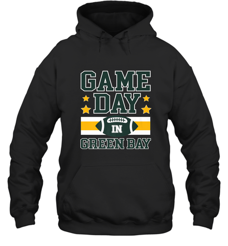 NFL Green Bay WI. Game Day Football Home Team Hooded Sweatshirt Hooded Sweatshirt / Black / S Hooded Sweatshirt - FordPhuMy