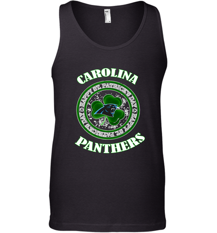 NFL Carolina Panthers Logo Happy St Patrick's Day Men's Tank Top Men's Tank Top / Black / XS Men's Tank Top - FordPhuMy