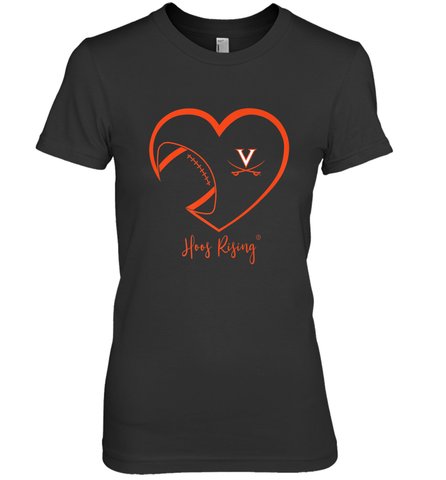 Virginia Cavaliers Football Inside Heart Team Women's Premium T-Shirt Women's Premium T-Shirt / Black / XS Women's Premium T-Shirt - FordPhuMy