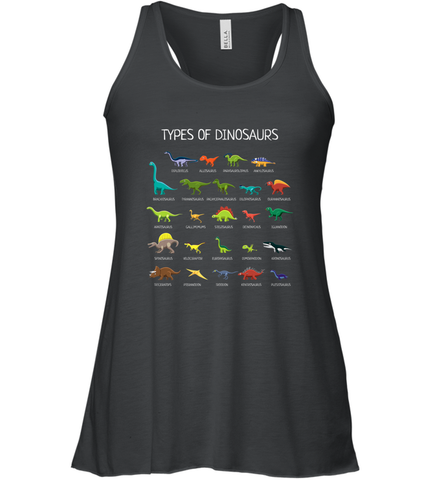 Types Of Dinosaurs Women's Racerback Tank Women's Racerback Tank / Black / XS Women's Racerback Tank - FordPhuMy