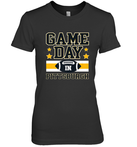 NFL Pittsburgh PA. Game Day Football Home Team Women's Premium T-Shirt Women's Premium T-Shirt / Black / XS Women's Premium T-Shirt - FordPhuMy