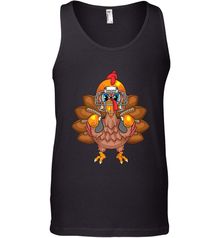 Cool Turkey Football Feathers Funny Thanksgiving Sports Gift Men's Tank Top Men's Tank Top / Black / XS Men's Tank Top - FordPhuMy