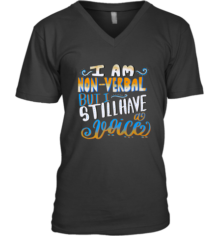 Special Needs NonVerbal Autism Awesome Men's V-Neck Men's V-Neck / Black / S Men's V-Neck - FordPhuMy