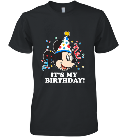 Disney Mickey Mouse It�s My Birthday Men's Premium T-Shirt Men's Premium T-Shirt / Black / XS Men's Premium T-Shirt - FordPhuMy