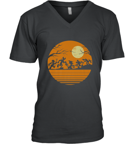 Disney Mickey Mouse and Friends Halloween Men's V-Neck Men's V-Neck / Black / S Men's V-Neck - FordPhuMy