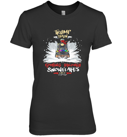Trump Train 2020 Plow snowflakes Christmas Women's Premium T-Shirt Women's Premium T-Shirt / Black / XS Women's Premium T-Shirt - FordPhuMy