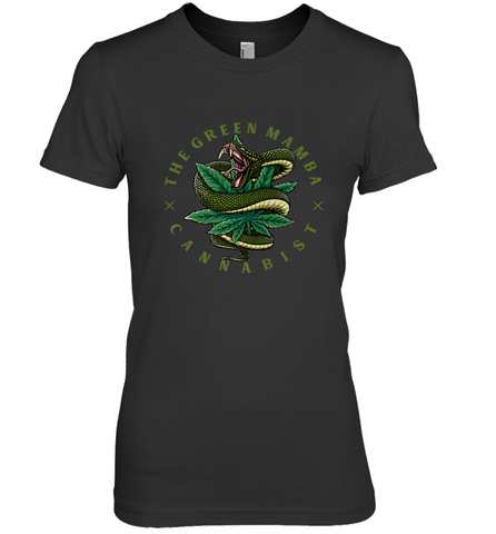 The Green Mamba, Cannabist, Weed Grower Pot Smoker Women's Premium T-Shirt Women's Premium T-Shirt / Black / XS Women's Premium T-Shirt - FordPhuMy