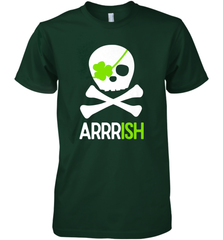 St. Patricks Day Irish Pirate Skull and Cross bones Men's Premium T-Shirt Men's Premium T-Shirt - FordPhuMy