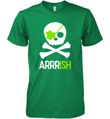 St. Patricks Day Irish Pirate Skull and Cross bones Men's Premium T-Shirt Men's Premium T-Shirt - FordPhuMy